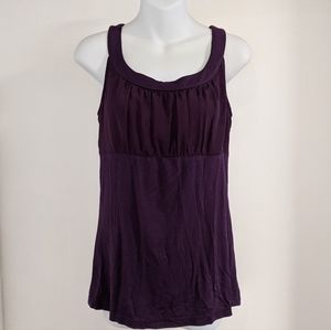 3/$25 reitmans purple ruched sleeveless top